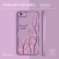 For iPhone 7 Plus 8 Plus SE 2020 SE 2022 6 Plus 6s Plus Simplicity Beautiful Pink Tree Casing Full Cameras Cover Soft Silicone TPU Protective Shockproof Phone Case