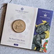 2023 🇬🇧  都鐸神獸 • 克拉倫斯雄牛28.28 克銅鎳幣封套 The Royal Tudor Beasts • The Bull of Clarence 28.28g Brilliant Uncirculated Coin