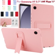 Liquid Silicone bracket Stand Tablet Case For Samsung Galaxy Tab A9 2023 8.7" A9 Plus A9+ 11.0" SM-X