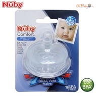 NUBY COMFORT / NATURAL TOUCH SILICONE BOTTLE TEAT NIPPLE REPLACEMENT SINGLE PACK 3m+ / 6m+ | PUTING BOTOL NUBY