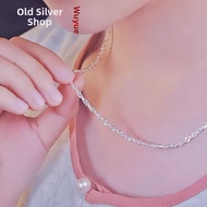 WU YUE JEWELRY | 990 Sterling Silver Fine Adjustable Necklace