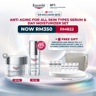 [ANTI AGING FOR ALL SKIN TYPES SERUM & DAY MOISTURIZER SET] Eucerin Hyaluron FIller Epicelline Serum