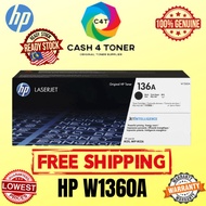 GENUINE HP 136A / 136X / W1360A / W1360X  Black Original LaserJet Toner Cartridge READY STOCK