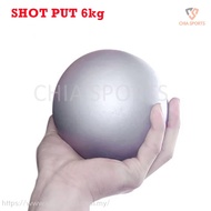 Shot Put Lontar Peluru 6kg Steel Metal Ball Athletics Shot Puts Ball Bola Besi Sukan heavy spherical
