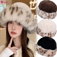 Causal Retro Leopard Print Warm Beanies - Chic Fall Winter Versatile Mongolian Hats for Women Daily 