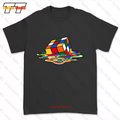 Melted Rubix Cube Worn By Sheldon Cooper Funny T-shirt Tee 5EOC