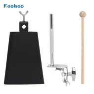 [Koolsoo] Adjustable Cowbell Stand with Clamp Iron Percussion Bell for Drum Set Musical Instrument w