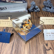 [Range11] Time Piece Calendar 2026 Desk Calendar With LED Light 3D Tear-away Calendar Paper Carving 