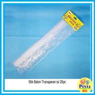 ! (20Pcs) Transparent and MIX Balloon Sticks + Cups, birthday balloon sticks, latex balloon stems, b