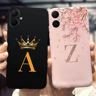 For Samsung Galaxy A05 Case A055 SM-A055F Fashion Crown Letters Silicone Soft TPU Phone Case For Samsung A05 A 05 Cover