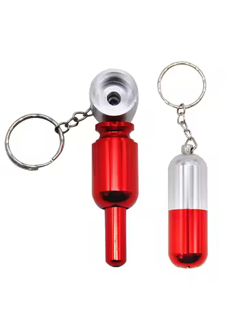 Quality Metal Pipe Gift Tobacco Smoking Pipes Gift Mill Smoke Gift Grinder Freestyle Key Chain Porta