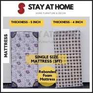 STAY Tilam Bujang Tilam Single Mattress 5 inches Mattress 5" Mattress 5inche Mattress 3ft Mattress 3