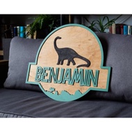 Jurassic park sign Boys name sign Baby shower Dinosaur theme