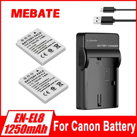 EL8 ENEL8 1400mah Camera Battery EN-EL8 For Nikon COOLPIX P1 P2 L1 L2 S1 S2 S3 S4 S5 S6 S7 S7C S8 S9