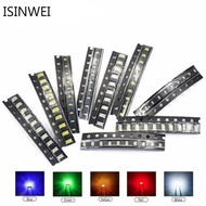 100pcs 0402 0603 0805 1206 Smd Led Red Yellow Green White Blue Orange Light Emitting Diode Water Cle