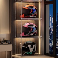 Helmet Storage Cabinet 45 * 33 * 33cm Box Motorcycle Hat Display Accessories