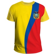 Ecuador Flag 3D Printed T-Shirt Men Women Sportswear Tee Shirts Crew Neck Short Sleeves Kids Summer 