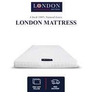 LONDON MATTRESS | London Mattress 4 Inch 100% Natural Latex Medium Mattress (Single) (Tilam Bujang)