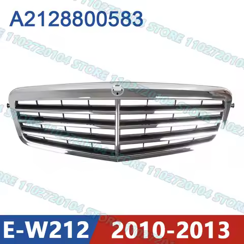 for W212 2010-2013 Mercedes Benz E200 E250 E300 E350 E500 Front Bumper Radiator Grill Mesh Middle Ne