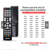 Pensonic-A LED TV Replacement Remote Control For Pensonic & Astron TV