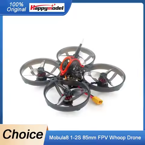 Mobula8 85mm Micro FPV Whoop Drone, 1-2S with X12 Flight Control, 1103 Motor, 400MW VTX & ELRS Recei