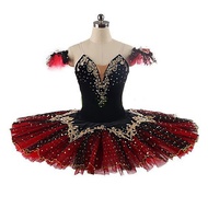 ผู้ใหญ่ผู้หญิงสีดําสีแดง Professional Tutu พจนานุกรม Esmeralda บัลเล่ต์ Tutu Platter แพนเค้ก Tutu ชุ