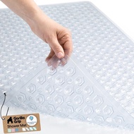 GORILLA GRIP Patented Bath Tub Shower Mat, Machine Washable Bathtub Floor Liner Mats, Suction Cups a