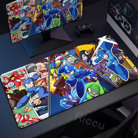 30x80cm Mousepad Megaman Anime Keyboard Pad Xxl Table Protector Rubber Carpet Pc Office Accessories 