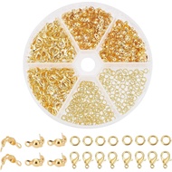 PH PandaHall 500pcs Jewelry Making Accessory Set 200pcs 4mm 21 Guage Open Jump Ring 100pcs 12x6mm Lo