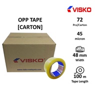 [Carton] VISKO Premium Packaging Opp Tape Clear  48mm X 100m (45micron)