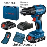 MESIN BOR TEMBOK BETON BATERAI BOSCH GSB 180 LI GSB 180-LI DRIVER DRIL