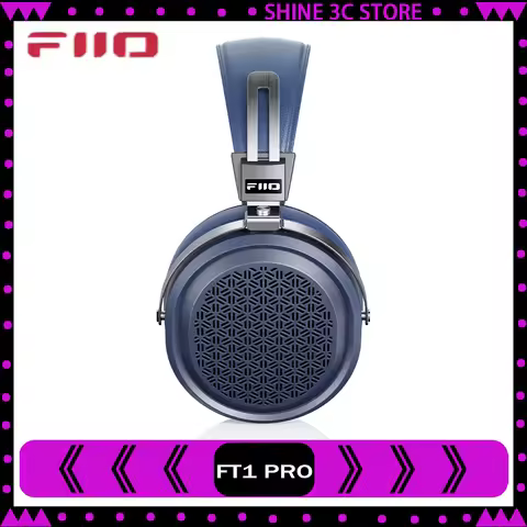 Fiio FT1 Pro Headphone Open Flat Headband Wired Hifi Headphones Customized 1μm Ultra-slim Diaphragm 