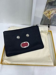 👝Fendi Monster Calfskin Leather Envelope Clutch 芬迪 小怪獸系列 牛皮信封 手拿包
