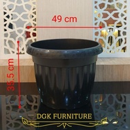 Terbaru Pot Bunga Jumbo Besar Plastik Hitam Diameter 49 cm Diameter 54