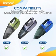 KEEPOW Vacuum Filter Replacement for Shark Cordless Handheld Vacuum SV780 SV75Z SV728N SV726N, Repla