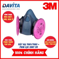 Mask 7501/7502 with 2097 3M filter, dust filter and welding fumes, Ozone gas