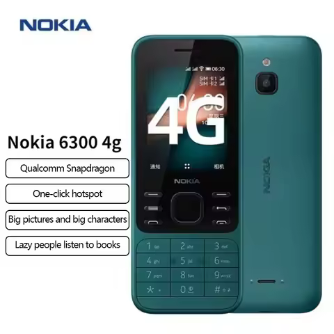 Nokia 6300 2020 4G full network mobile phone for the elderly and students straight 2.4-inch button m