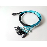 Mini Cable SAS 4i SFF-8087 36 Pin Male to 4 SATA 7 Pin 12Gbps Cable