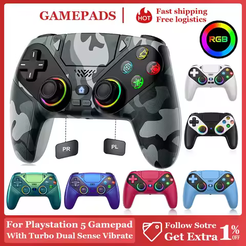 Bluetooth Gamepad For Playstation 5/Ps5 Controller Pc Wireless Console Controller With Turbo Dual Se