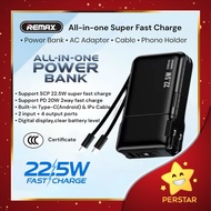 [CCC Certificate]REMAX RPP267 20000mAh SCP 22.5W+PD 20W 2Way Fast Charge Power Bank with AC Adapter+