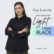 Guy Laroche เสื้อเชิ๊ตผู้หญิง ไลท์ ลินิน แขนยาว สีดำ (G9T2BL)