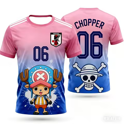 Japan One Piece Luffy Football Jersey Men T-shirt Kids Football Special Jersey Adult Family Matching
