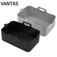 VANTAS Air Fryer Basket, Reusable Rectangle Air Fryer Baking Tray, Silicone Silicone Air Fryer Liner