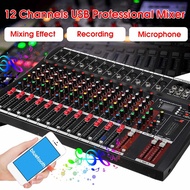 12 Channel Karaoke Audio Mixer Professional bluetooth Live Studio Mixing Console Digital Audio Mixer