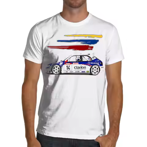 Summer Style Men Tee Shirt France Car 306 Maxi Kit Car F2 Super 2000 Rally Wrc Soft Cotton T-Shirt C
