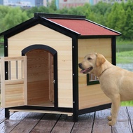 ♛┋Solid wood dog house four seasons universal cat litter winter rainproof anticorrosion warmth large and medium-sized do