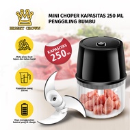 Bright Crown Mini Portable Blender Gilingan Mini Bumbu dan Daging dengan USB/Mini Chopper Portable