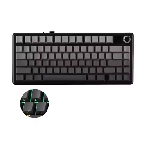 AULA F75 MAX Gaming Mechanical Keyboard 2.4G Wireless/BT/Wired Keyboard Hot-Swap RGB 75% 81 Keys Off
