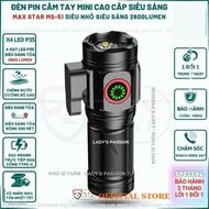 MAX STAR MS51 super bright mini handheld flashlight, IPX7 waterproof aluminum shell, maximum brightn