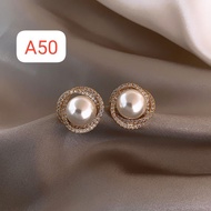 Korean Pearl Stud Earrings A50 Korean style fashion earrings Earring Accessories Imported Earrings B